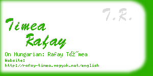 timea rafay business card